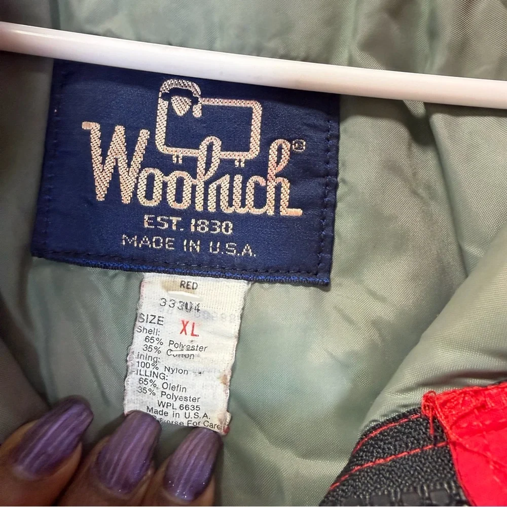 VTG Woolrich Womens Red Barn Coat Jacket Work Chore Lined Wool Made In USA‎ XL